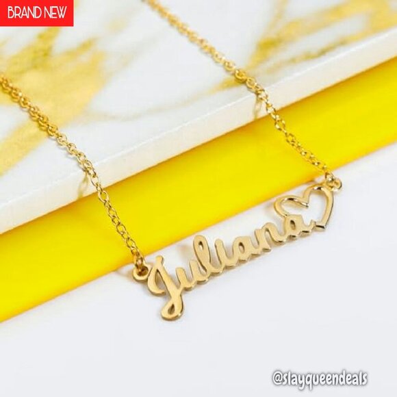 Custom Name Necklace Personalized Sterling Silver or Gold Pendant Gift - Picture 4 of 8